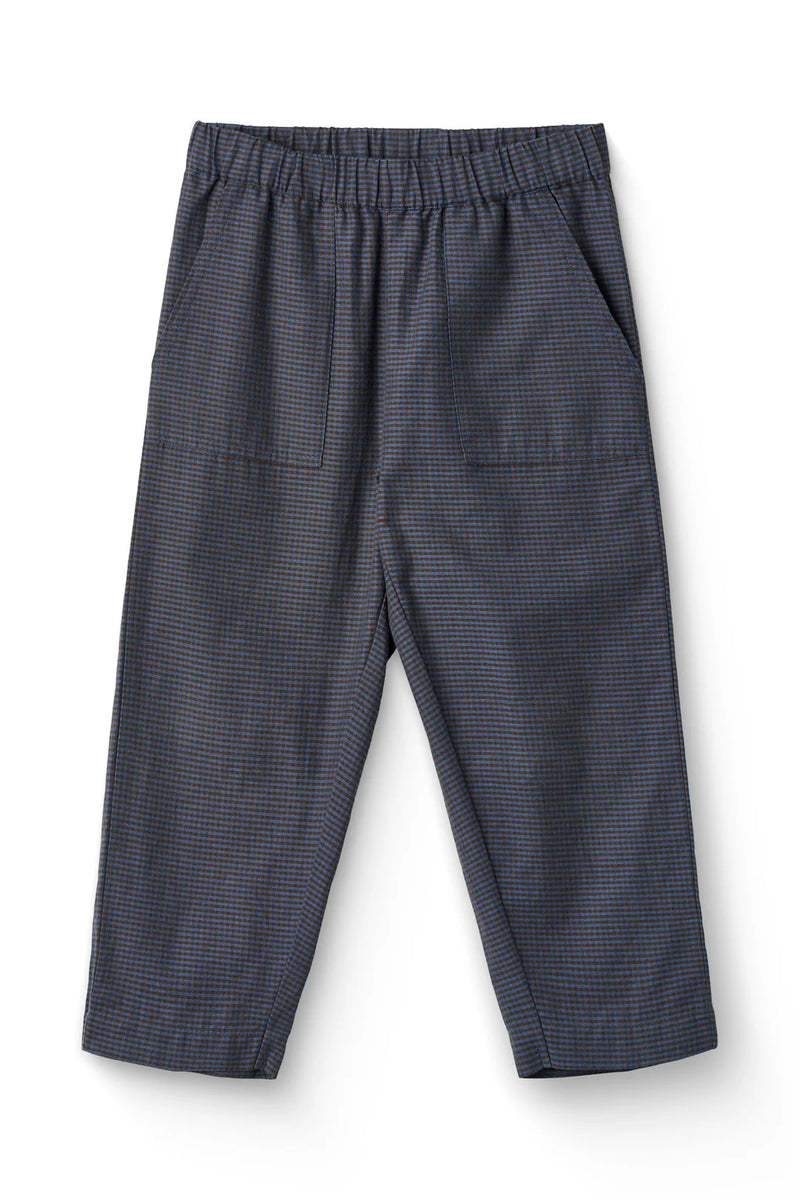 Pull On Pant | Brown Blue Check