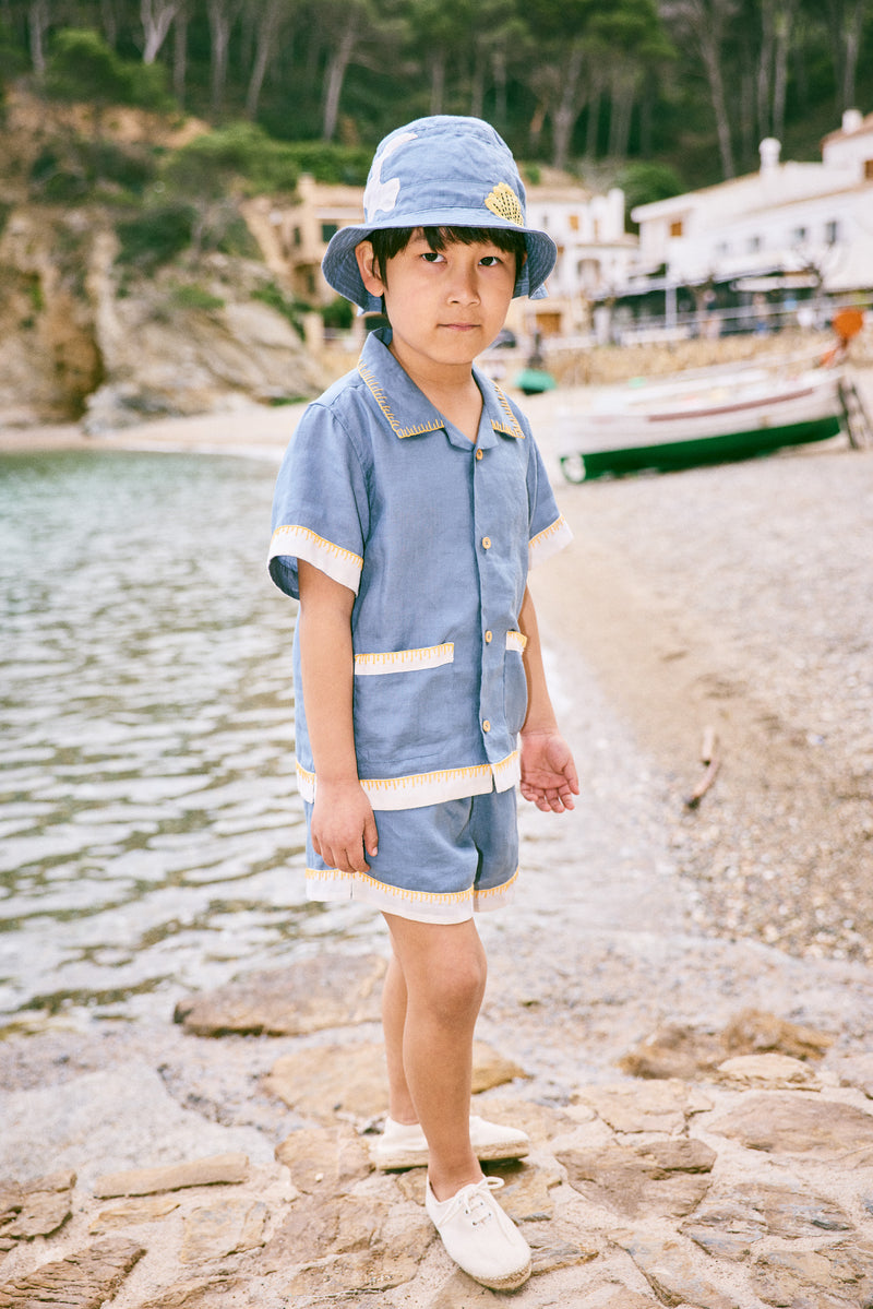 Leon Top | Blue Slate
