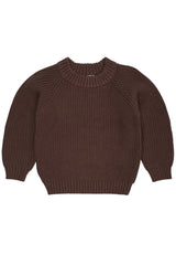 Knitted Classic Rib Sweater | Dark Brown