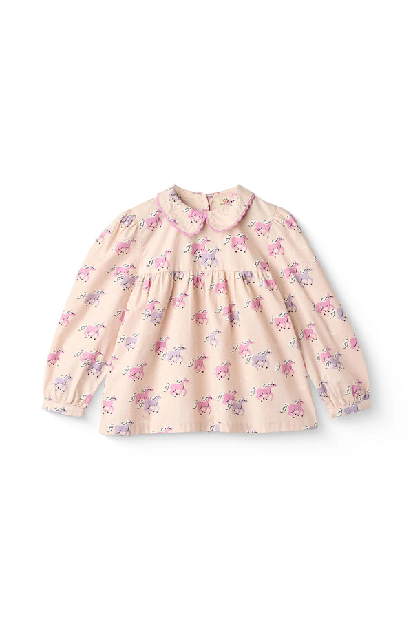 Unicorn Collared Blouse | Rose & Purple Unicorn