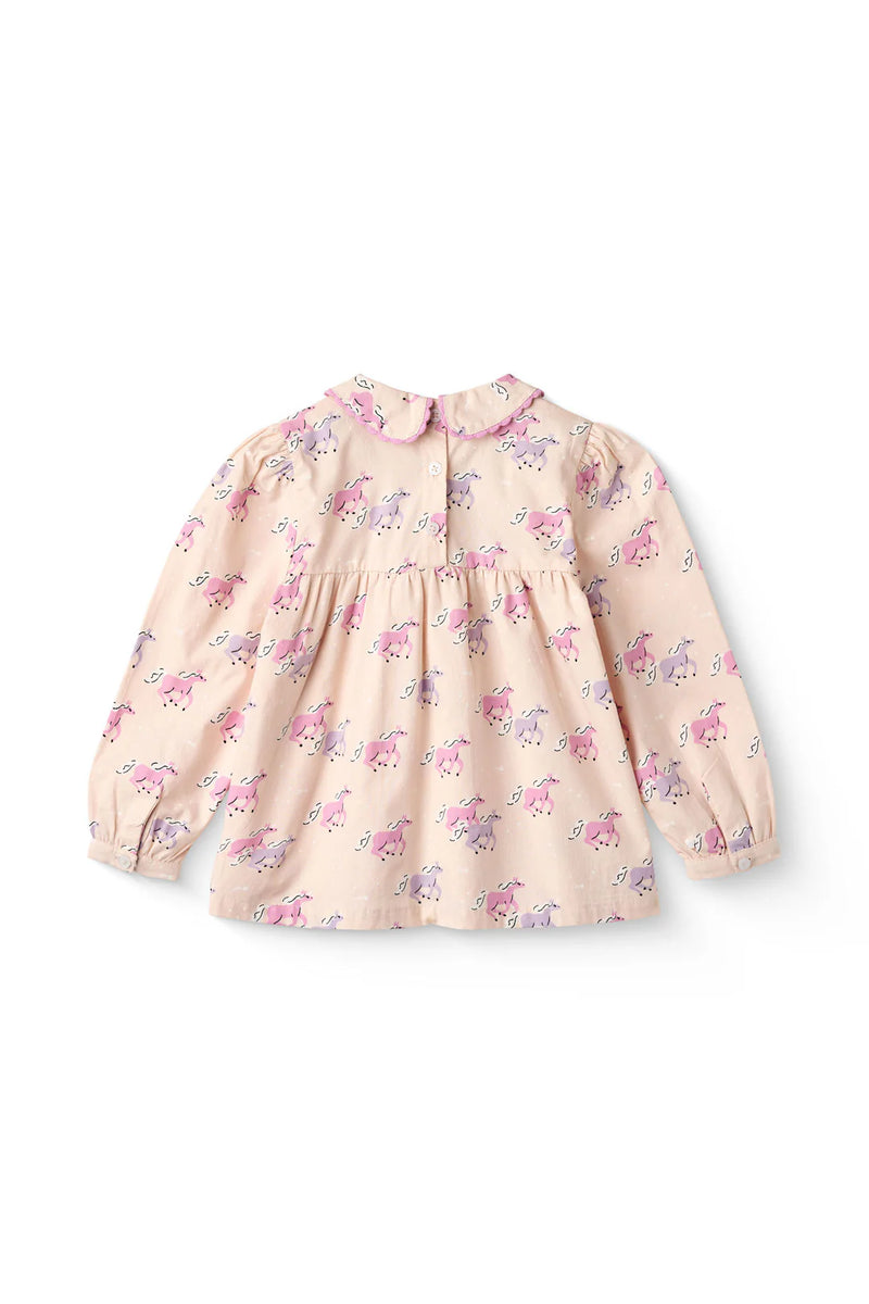 Unicorn Collared Blouse | Rose & Purple Unicorn