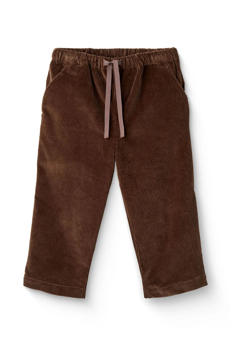 Corduroy Drawstring Pant | Dark Brown