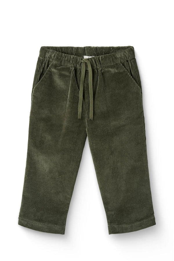Corduroy Drawstring Pant | Dark Green
