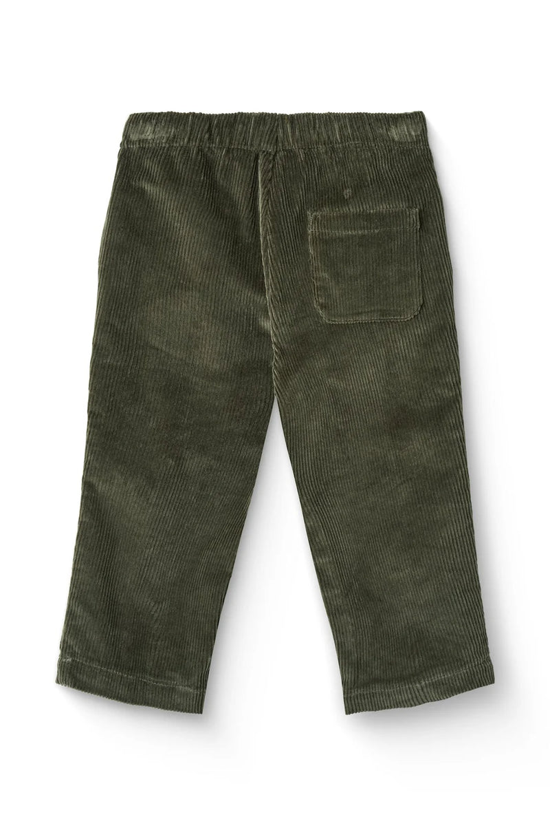 Corduroy Drawstring Pant | Dark Green