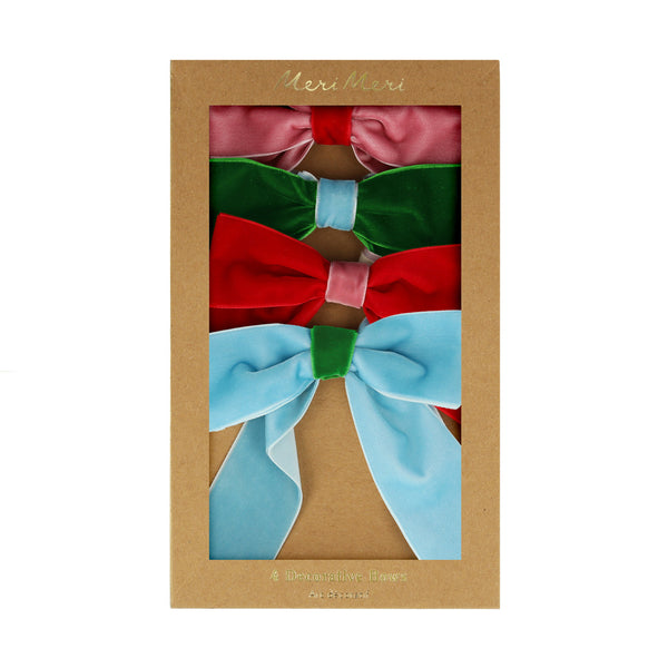 4 Decorative Velvet Bows