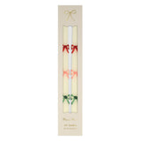 Multicolor Bow Taper Candle Set