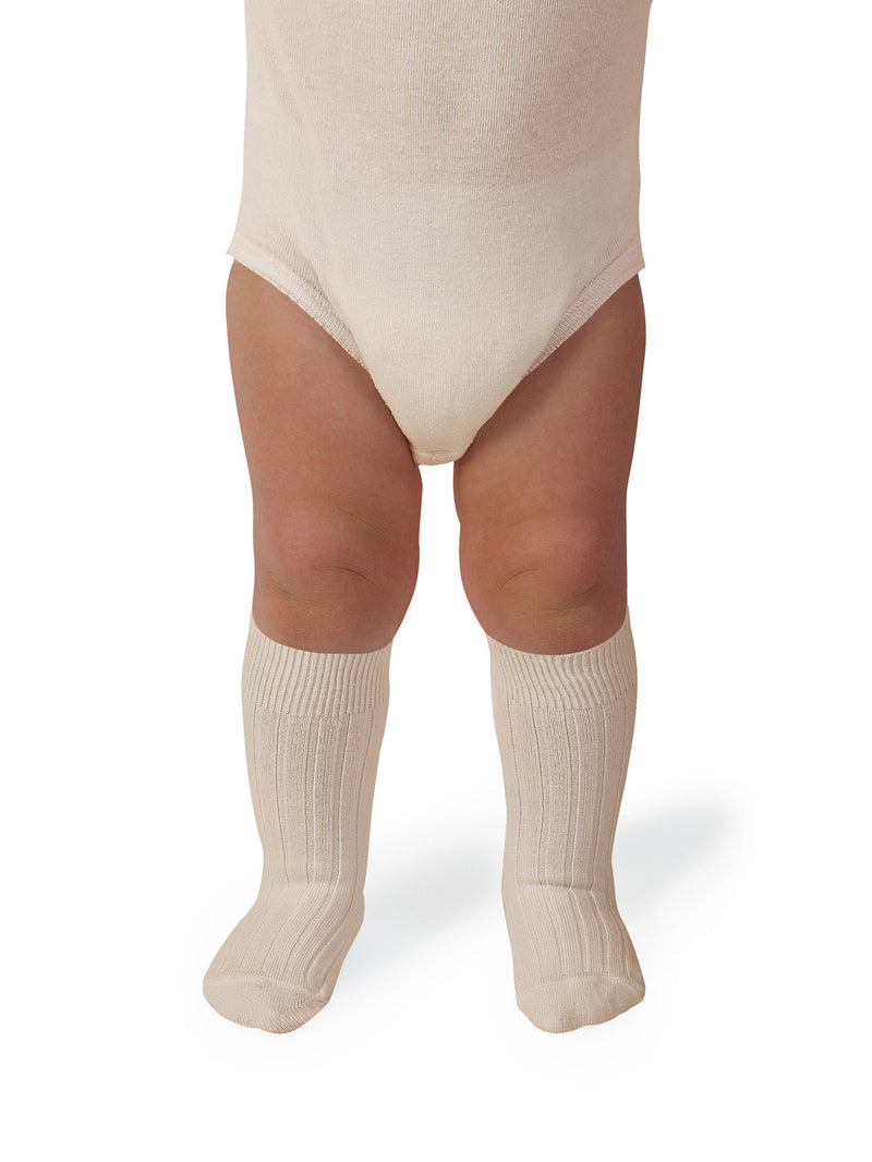 La Haute Ribbed Knee-high Socks | Cream