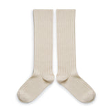 La Haute Ribbed Knee-high Socks | Cream