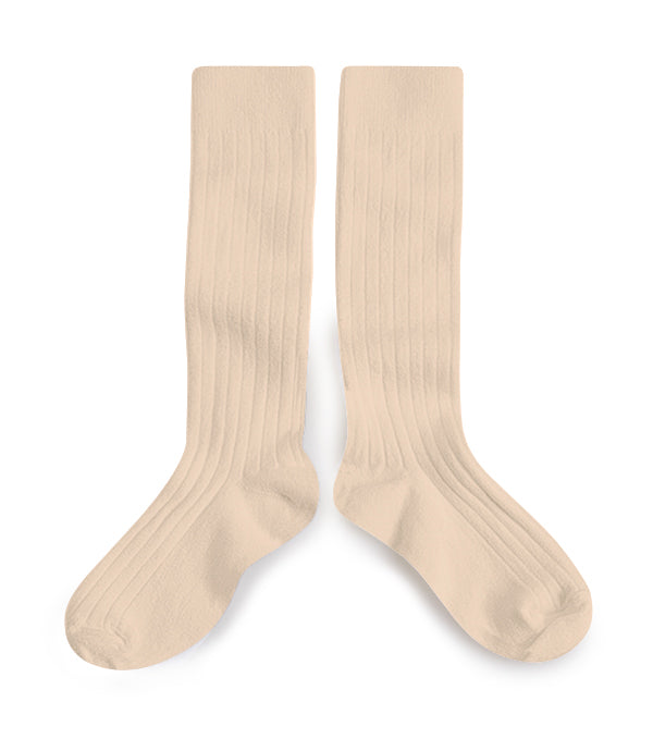 La Haute Ribbed Knee-high Socks | Sable