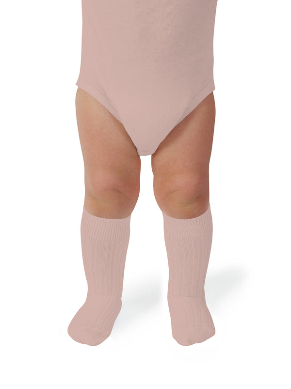 La Haute Ribbed Knee-high Socks | Vieux Rose