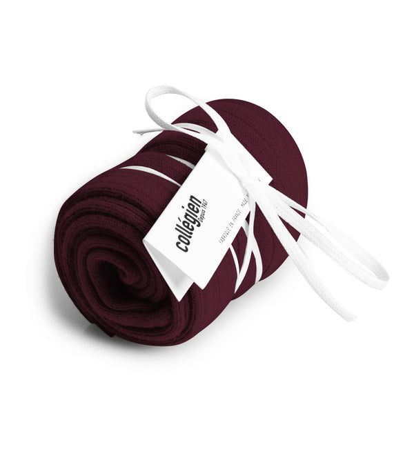 La Haute Ribbed Knee-high Socks | Bordeaux Grand Cru