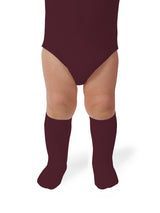 La Haute Ribbed Knee-high Socks | Bordeaux Grand Cru