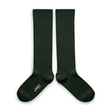 La Haute Ribbed Knee-high Socks | Forest Green