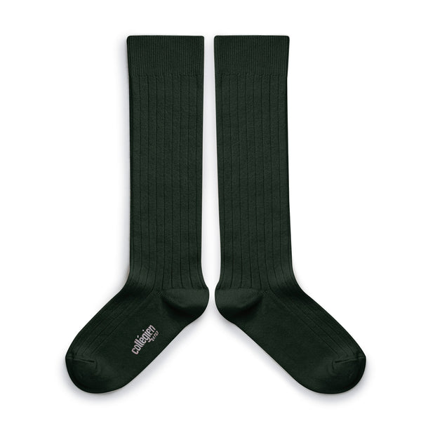 La Haute Ribbed Knee-high Socks | Forest Green