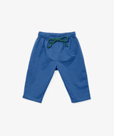 Baby Bowie Pant | Blue with Green Ties