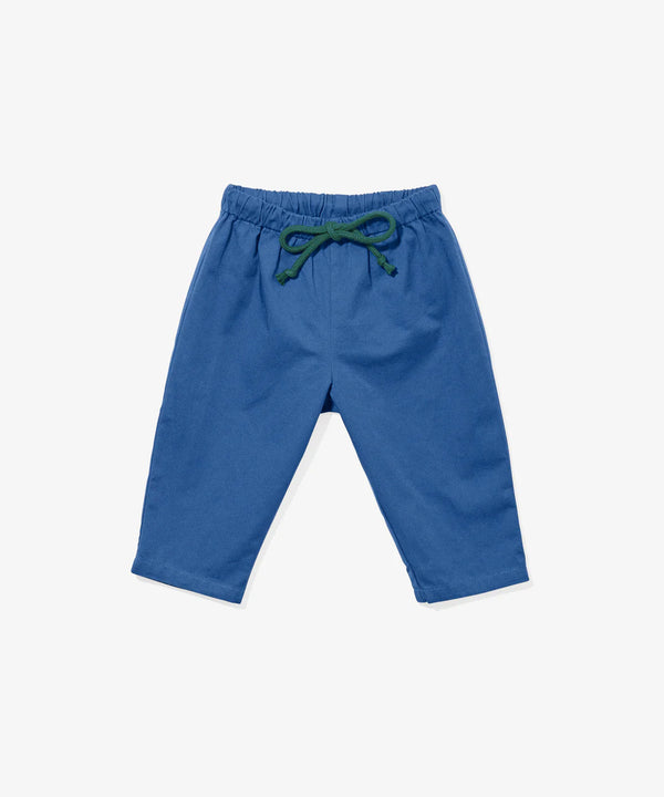 Baby Bowie Pant | Blue with Green Ties