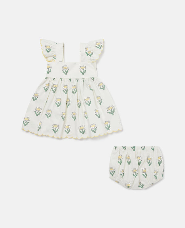 Daisies Sleeveless Dress and Bloomers Set