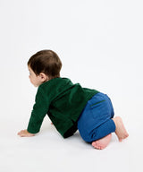 Baby Bowie Pant | Blue with Green Ties