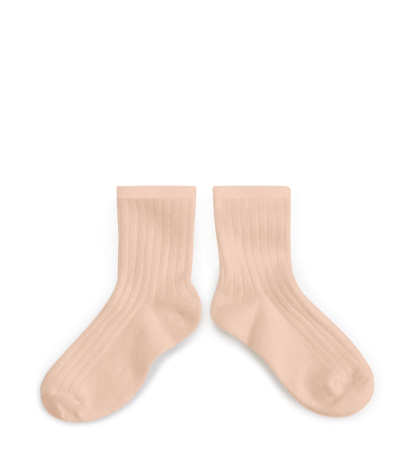 La Mini Ribbed Ankle Socks | Sorbet