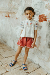 Luna Top | Antique White Linen Cotton