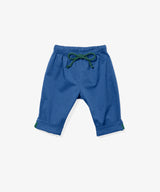 Baby Bowie Pant | Blue with Green Ties