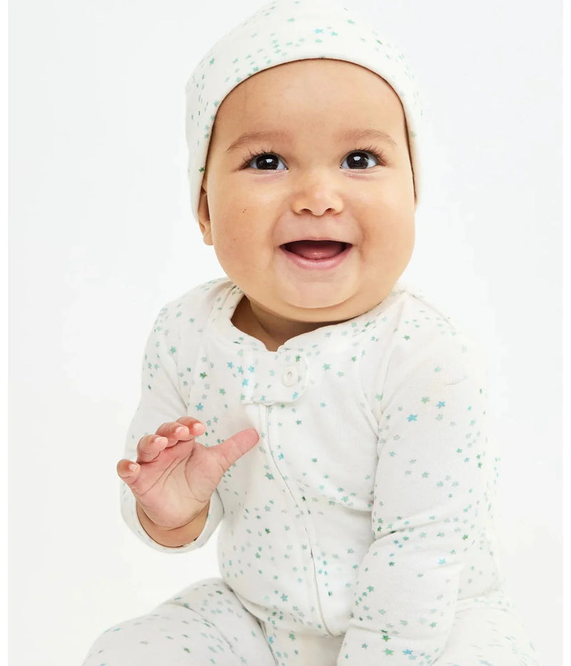 Marley Zip Pajama | Seafoam Star