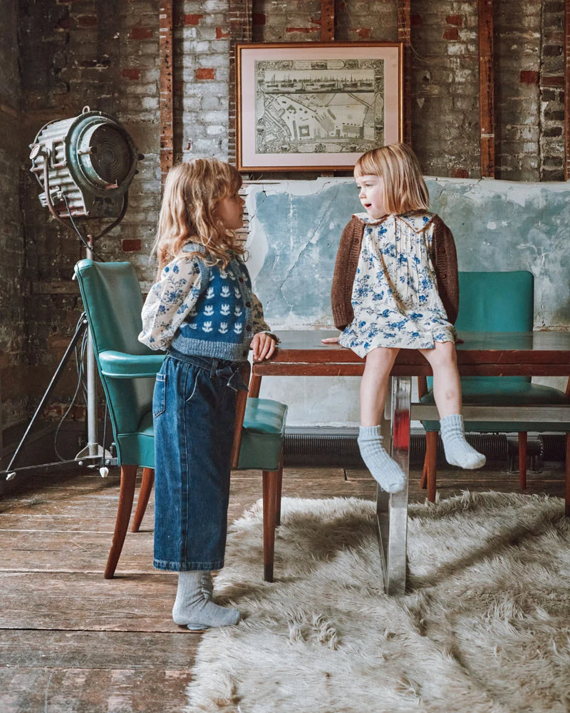 Cardigan Manches Tulipes | Bleu