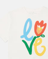 Girls SS T-Shirt with Love Graphic