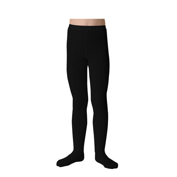 Louise Ribbed Tights | Carbon Black