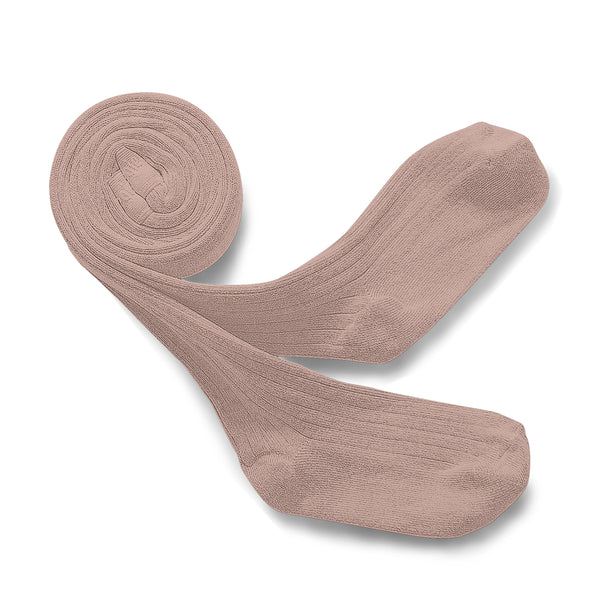 Louise Ribbed Tights | Vieux Rose