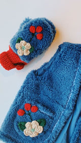 Floral Fluffy Mittens