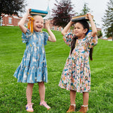 Girls Evelyn Dress | Watercolor Floral