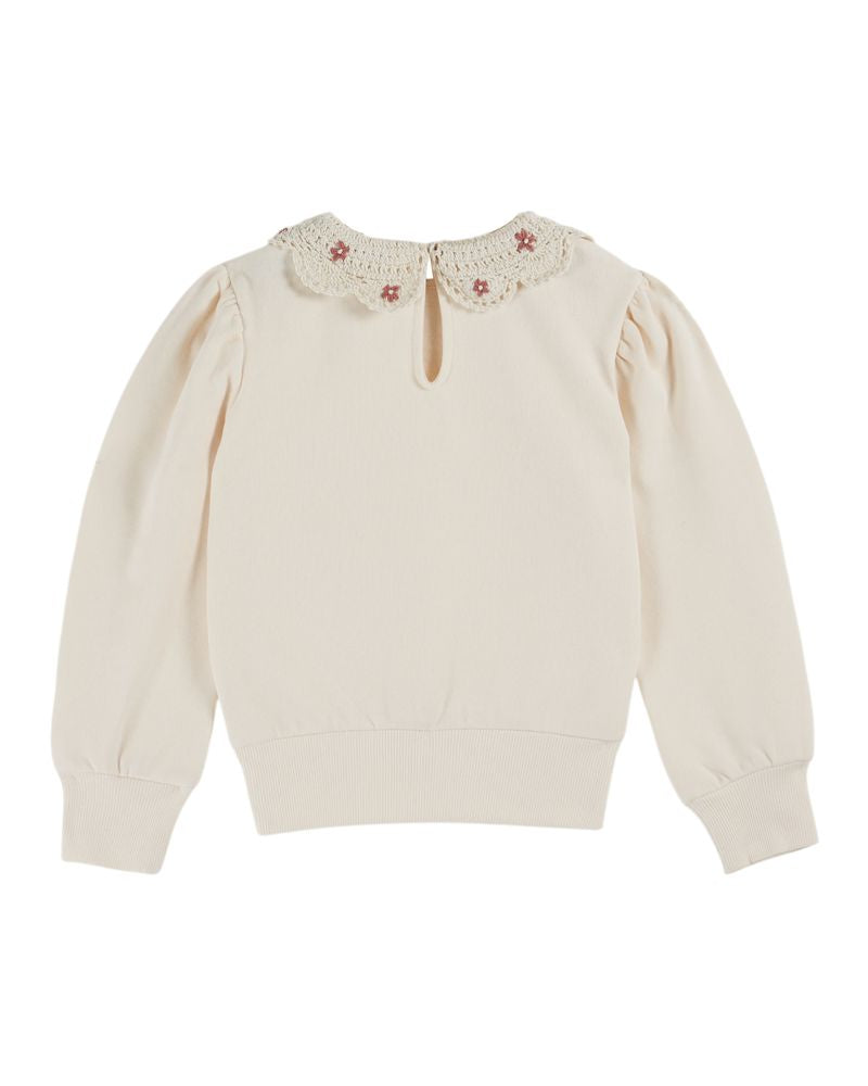 Sweat Col Crochet | Creme
