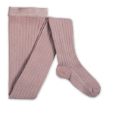 Amélie Glitter Ribbed Tights | Vieux Rose