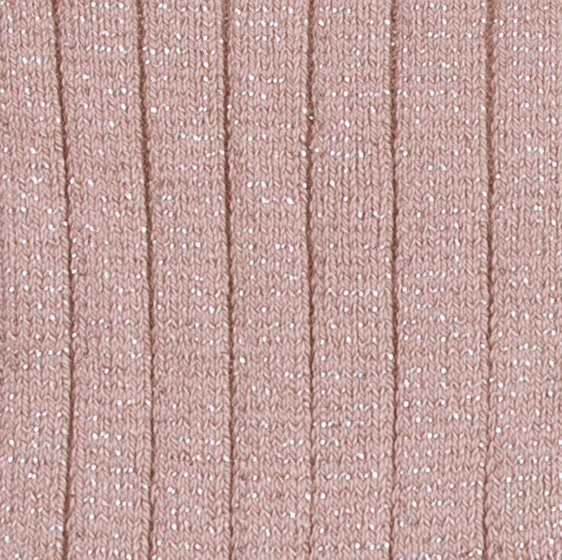 Amélie Glitter Ribbed Tights | Vieux Rose
