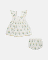 Daisies Sleeveless Dress and Bloomers Set