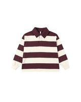 Rugby Polo | Burgundy Stripe