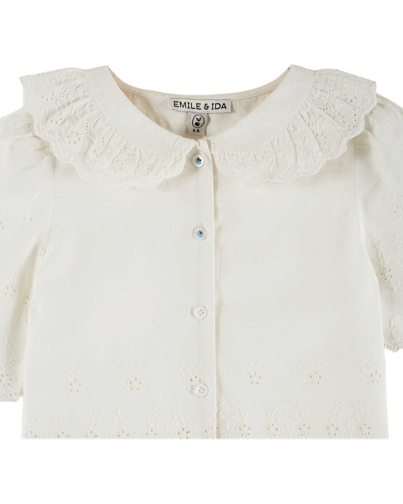 Blouse Broderie Anglaise | Blanc