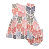 Baby Girls Adaline Dress Set | Multi Striped Bows