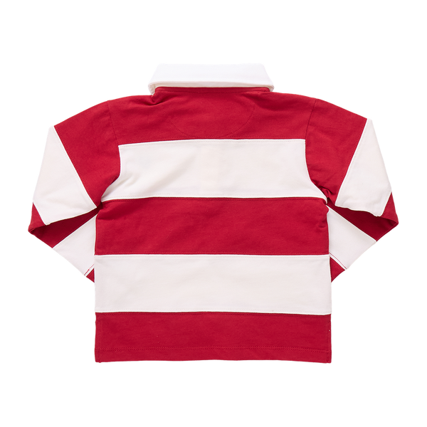 Boys Albert Rugby Shirt | Red & White
