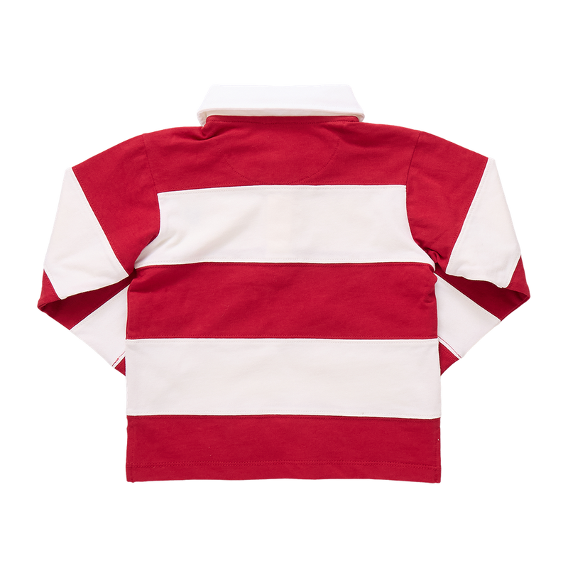 Boys Albert Rugby Shirt | Red & White