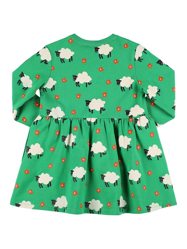 Girls Flowers and Sheeps Fleece Dress