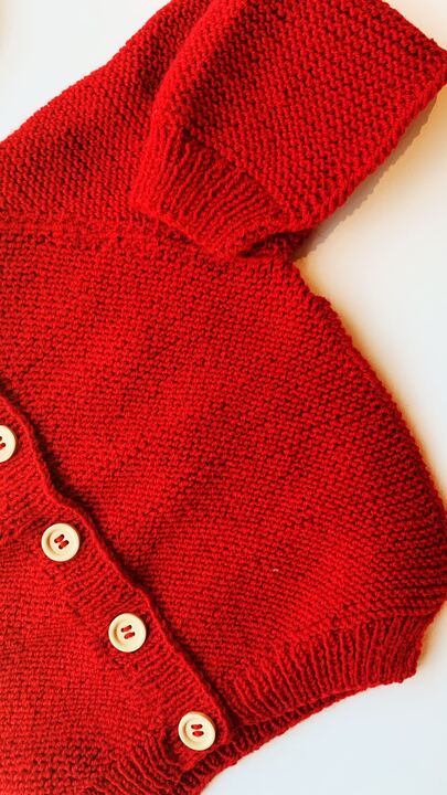 Regular Knitted Cardigan | Red