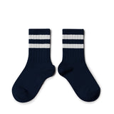 Nico Ribbed Varsity Crew Socks | Starry Night