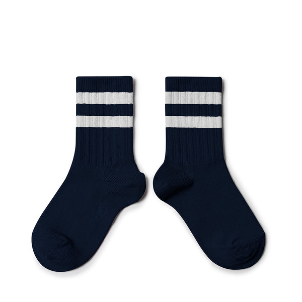 Nico Ribbed Varsity Crew Socks | Starry Night
