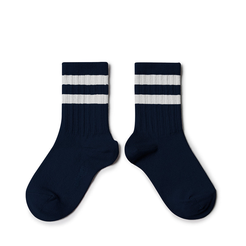 Nico Ribbed Varsity Crew Socks | Starry Night