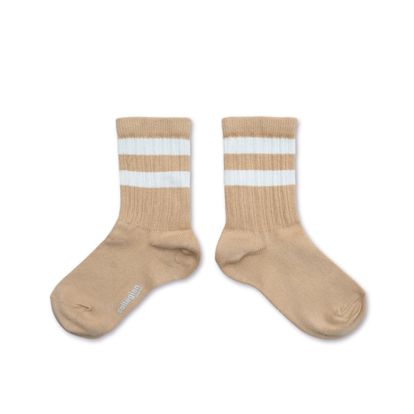 Nico Ribbed Varsity Crew Socks | Sable