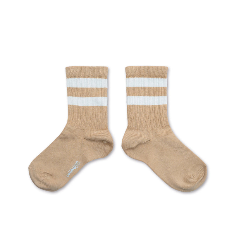 Nico Ribbed Varsity Crew Socks | Sable