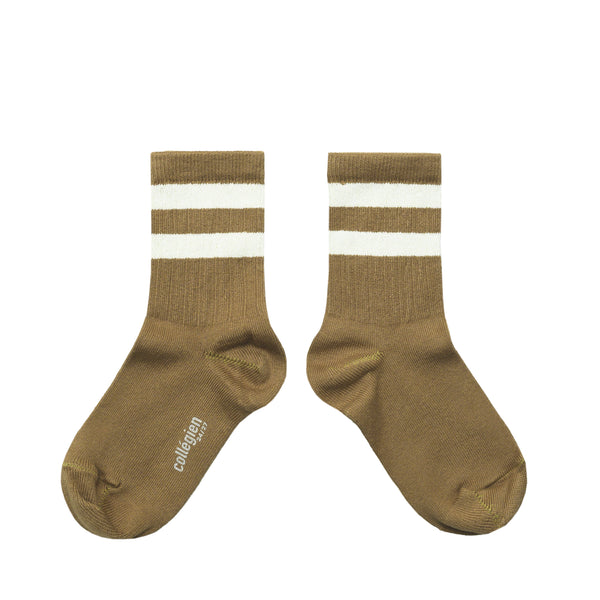 Nico Varsity Socks | Biscuit