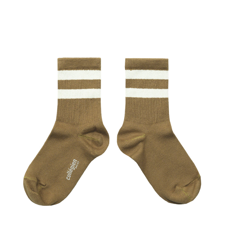 Nico Varsity Socks | Biscuit